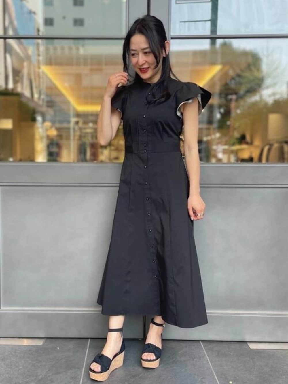 シルキータフタシャツドレス36 BLUE LABEL / BLACK LABEL CRESTBRIDGE｜【一部店舗限定