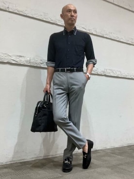 「m.f.editorial（エムエフエディトリアル）のアイテム（バッグ）」を使った、m.f.editorial スタッフさん（メンズ・176cm）の夏コーディネート