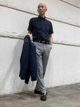 「m.f.editorial（エムエフエディトリアル）のアイテム（ジャケット/アウター）」を使った、m.f.editorial スタッフさん（メンズ・176cm）の夏コーディネート