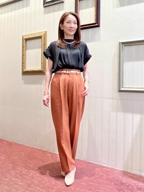 セール】【リネン調 アンクル丈 ストレッチ】m.f.エディトリアル
