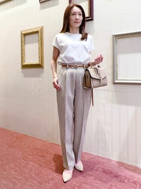 「m.f.editorial（エムエフエディトリアル）のアイテム」を使った、m.f.editorial スタッフさん（レディース・152cm）の夏コーディネート
