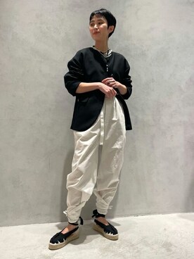「デイリーカジュアル」｜「アイテム（ノーカラージャケット）」を使った、Shinzato_TOMORROWLANDさん（レディース・158cm）の春コーディネート