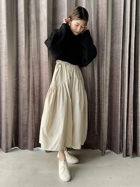 「Lucida（ルシーダ）のアイテム（スリッポン）」を使った、Lucidaさん（レディース・160cm）の秋コーディネート