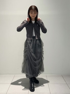 「Lucida（ルシーダ）のアイテム（レインシューズ）」を使った、Lucidaさん（レディース・160cm）の冬コーディネート