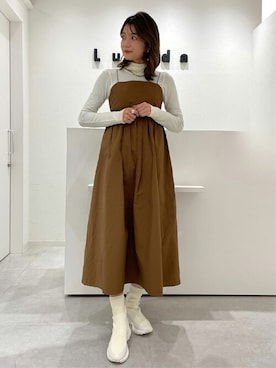 「Lucida（ルシーダ）のアイテム（ブーツ）」を使った、Lucidaさん（レディース・160cm）の冬コーディネート