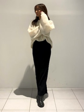「Lucida（ルシーダ）のアイテム（ブーツ）」を使った、Lucidaさん（レディース・166cm）の冬コーディネート