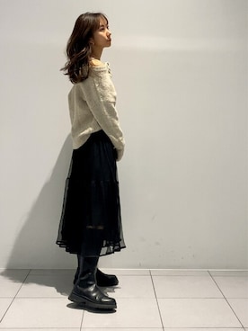 「Lucida（ルシーダ）のアイテム（レインシューズ）」を使った、Lucidaさん（レディース・166cm）の冬コーディネート