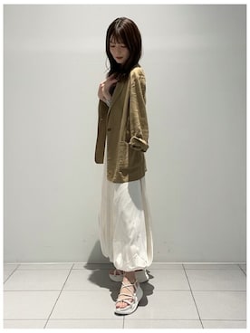 「Lucida（ルシーダ）のアイテム（サンダル）」を使った、Lucidaさん（レディース・160cm）の夏コーディネート