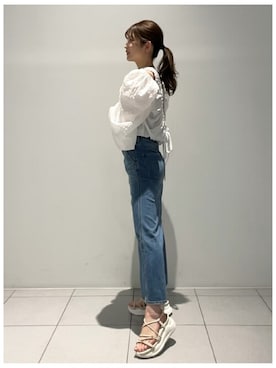 「Lucida（ルシーダ）のアイテム（サンダル）」を使った、Lucidaさん（レディース・160cm）の夏コーディネート