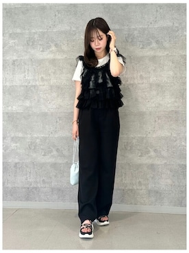「Lucida（ルシーダ）のアイテム（サンダル）」を使った、Lucidaさん（レディース・155cm）の夏コーディネート