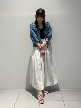 「Lucida（ルシーダ）のアイテム（サンダル）」を使った、Lucidaさん（レディース・160cm）の夏コーディネート