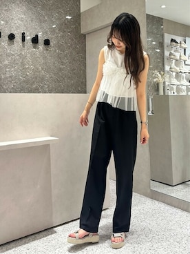 「Lucida（ルシーダ）のアイテム（サンダル）」を使った、Lucidaさん（レディース・165cm）の夏コーディネート