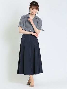 「m.f.editorial（エムエフエディトリアル）のアイテム」を使った、TAKA-Q本社さん（レディース・165cm）の夏コーディネート