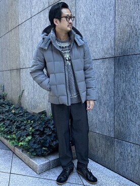 「a.v.v（アーヴェヴェ）のアイテム（ジャケット/アウター）」を使った、a.v.v本社MENSスタッフさん（メンズ・172cm）の冬コーディネート