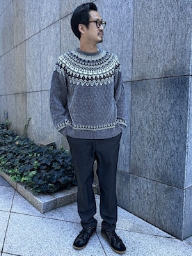 「a.v.v（アーヴェヴェ）のアイテム」を使った、a.v.v本社MENSスタッフさん（メンズ・172cm）の冬コーディネート