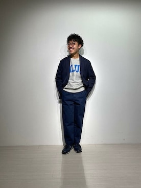 「SHIPS」｜「アイテム（スウェット）」を使った、久保さん（メンズ・170cm）の冬コーディネート