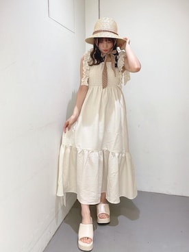 「ガーリーコーデ」｜emsexcite　/　エムズエキサイトさん（レディース・151cm）の夏コーディネート