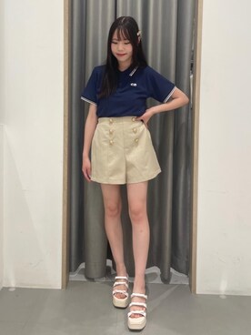 「韓国コーデ」｜「アイテム（サンダル）」を使った、emsexcite　/　エムズエキサイトさん（レディース・156cm）の夏コーディネート
