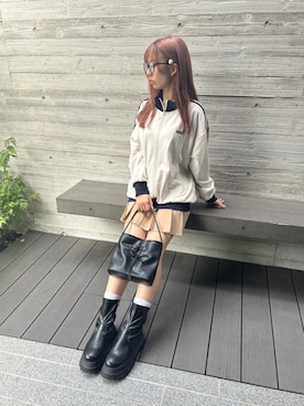 「韓国コーデ」｜「アイテム（その他アウター）」を使った、emsexcite　/　エムズエキサイトさん（レディース・158cm）の秋コーディネート