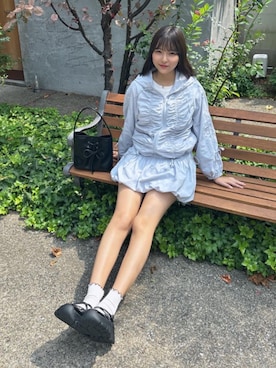 「韓国コーデ」｜「アイテム（その他アウター）」を使った、emsexcite　/　エムズエキサイトさん（レディース・160cm）の秋コーディネート