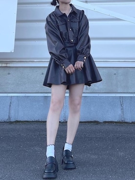 「参戦服」｜「アイテム（その他アウター）」を使った、emsexcite　/　エムズエキサイトさん（レディース・159cm）の秋コーディネート