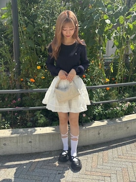 「ガーリーコーデ」｜「アイテム（その他シューズ）」を使った、emsexcite　/　エムズエキサイトさん（レディース・158cm）の秋コーディネート