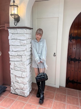 「韓国コーデ」｜「アイテム（スウェット）」を使った、emsexcite　/　エムズエキサイトさん（レディース・164cm）の秋コーディネート