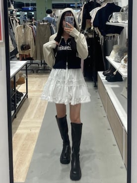「韓国コーデ」｜「アイテム（その他シューズ）」を使った、emsexcite　/　エムズエキサイトさん（レディース・156cm）の秋コーディネート