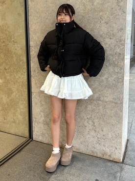 「ガーリーコーデ」｜「アイテム（ブルゾン）」を使った、emsexcite　/　エムズエキサイトさん（レディース・160cm）の秋コーディネート