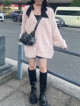 「アイテム（キャミソール、ブラック系）」を使った、emsexcite　/　エムズエキサイトさん（レディース・156cm）の秋コーディネート