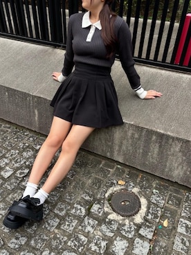 「韓国コーデ」｜「アイテム（その他シューズ）」を使った、emsexcite　/　エムズエキサイトさん（レディース・160cm）の秋コーディネート