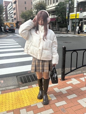 「ガーリーコーデ」｜「アイテム（ブルゾン）」を使った、emsexcite　/　エムズエキサイトさん（レディース・158cm）の秋コーディネート