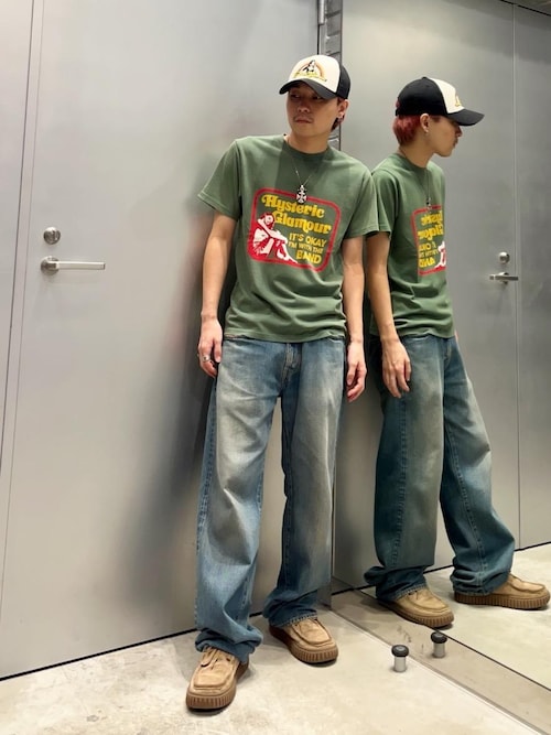 ルーズストレートデニムパンツ