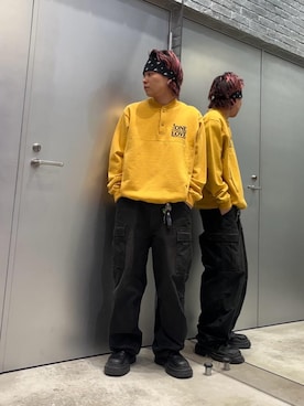 「アイテム（エコバッグ/サブバッグ）」を使った、TAKAMIさん（メンズ・168cm）の秋コーディネート