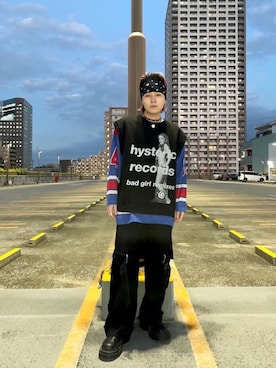 「ロック」｜「アイテム（トップス）」を使った、TAKAMIさん（メンズ・168cm）の秋コーディネート