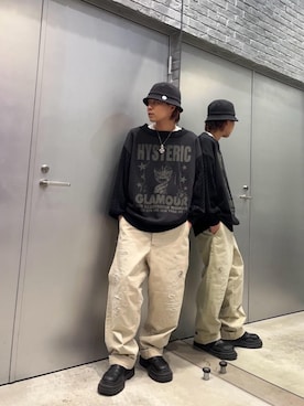 「HYSTERIC GLAMOUR（ヒステリックグラマー）のアイテム（ハット）」を使った、TAKAMIさん（メンズ・168cm）の秋コーディネート