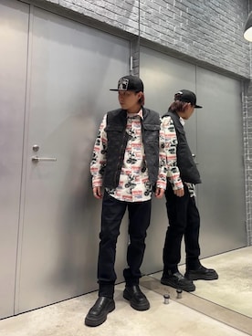 「HYSTERIC GLAMOUR（ヒステリックグラマー）のアイテム（ベスト）」を使った、TAKAMIさん（メンズ・168cm）の秋コーディネート