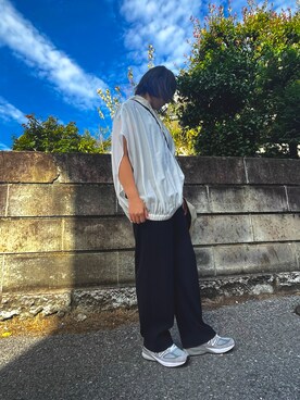 「CLANE（クラネ）のアイテム（スラックス）」を使った、Taekaさん（レディース・163cm）の秋コーディネート