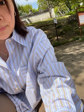 「Ameri（アメリ）のアイテム（シャツ/ブラウス）」を使った、Taekaさん（レディース・163cm）の春コーディネート