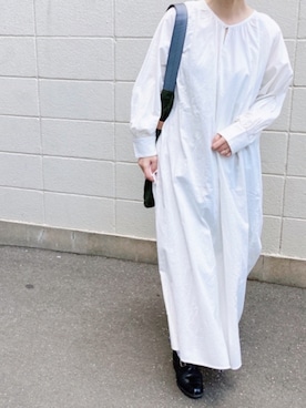 「niko and...（ニコアンド）の2WAYタックワンピース【インスタグラマーコラボ】（ワンピース）」を使った、ももかん☆さん（レディース・161cm）の夏コーディネート