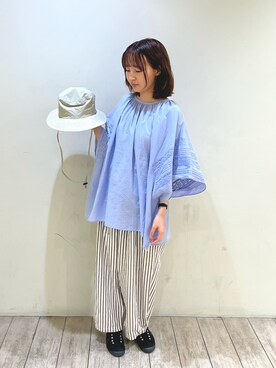 「SM2（エスエムツー）のアイテム（帽子）」を使った、ささお   さん（レディース・152cm）の夏コーディネート