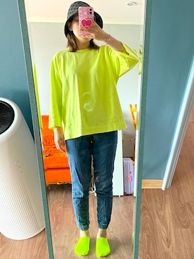 「GUCCI（グッチ）のアイテム（ハット）」を使った、Harukaさん（レディース・159cm）の夏コーディネート