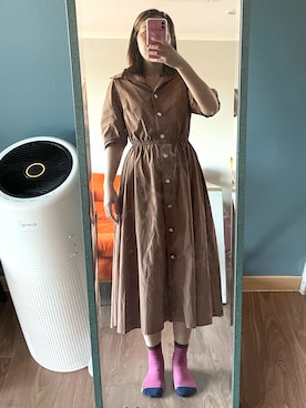 「アイテム（ワンピース/ドレス）」を使った、Harukaさん（レディース・159cm・40代）の秋コーディネート