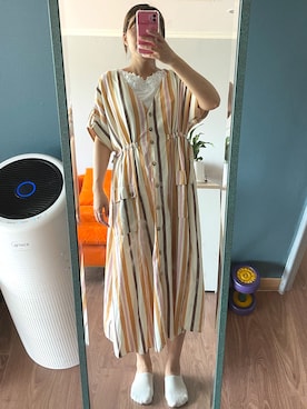 「アイテム（ワンピース/ドレス）」を使った、Harukaさん（レディース・159cm・40代）の夏コーディネート