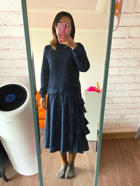 「アイテム（ワンピース/ドレス）」を使った、Harukaさん（レディース・159cm・40代）の秋コーディネート