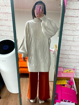 「アイテム（ワンピース/ドレス）」を使った、Harukaさん（レディース・159cm・40代）の冬コーディネート