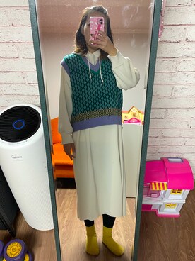 「アイテム（ワンピース/ドレス）」を使った、Harukaさん（レディース・159cm・40代）の秋コーディネート