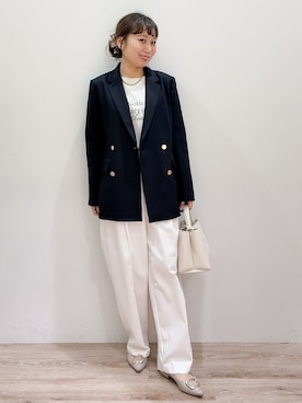 「INDIVI（インディヴィ）のアイテム」を使った、RISAYANさん（レディース・157cm）の春コーディネート