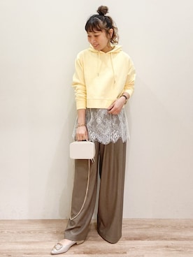 「SOUP（スープ）のアイテム」を使った、RISAYANさん（レディース・157cm）の春コーディネート