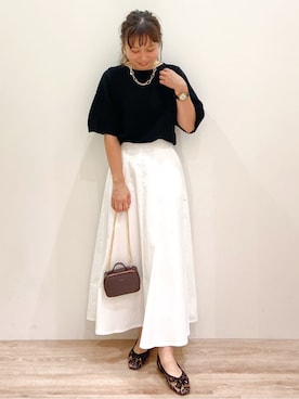 「アイテム（ポーチ、ブラウン系）」を使った、RISAYANさん（レディース・157cm）の夏コーディネート